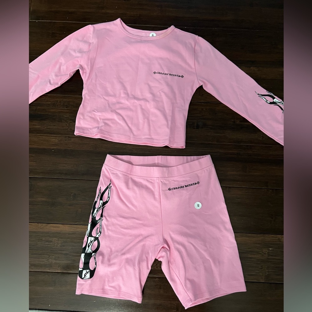 Chrome Heart biker shorts set!